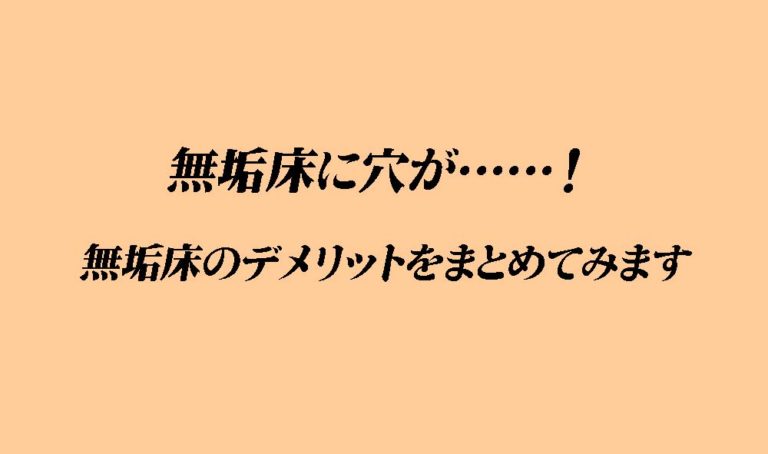 無垢床に穴が 無垢床のデメリットをまとめてみます 海の近くに建てた家